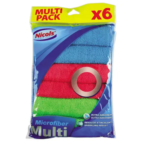 6 Lavettes multiusages microfibres photo du produit