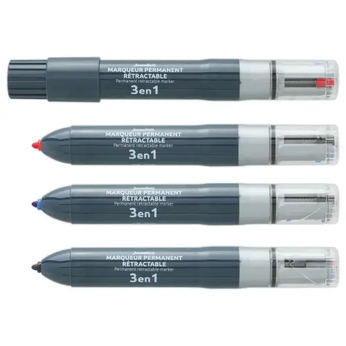 Marqueur permanent multicolore JUVENILIA 3 en 1 photo du produit
