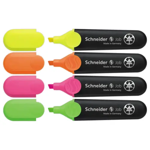4 Surligneur Job assorti pochette 4 pièces photo du produit