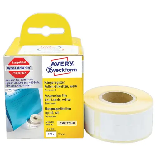 Rouleau de 110 étiquettes blanches 50x12 mm pour DYMO LW 450 photo du produit