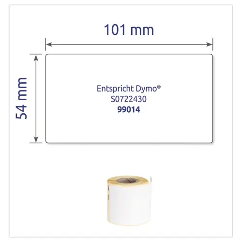 Rouleau de 100 étiquettes blanches 101x54 mm pour DYMO LW 450 photo du produit