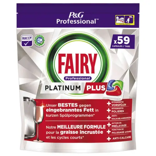 59 Capsules lave-vaisselle FAIRY Platinium Plus photo du produit