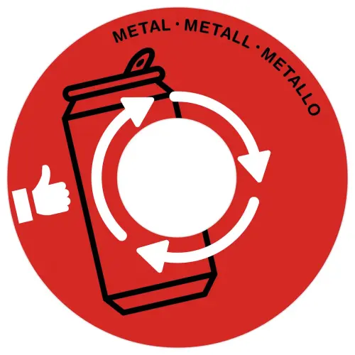 Couvercle de tri selectif rouge photo du produit