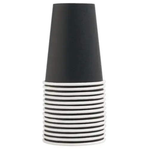 15 Gobelets en carton 20 cl Noir - Pro nappe photo du produit