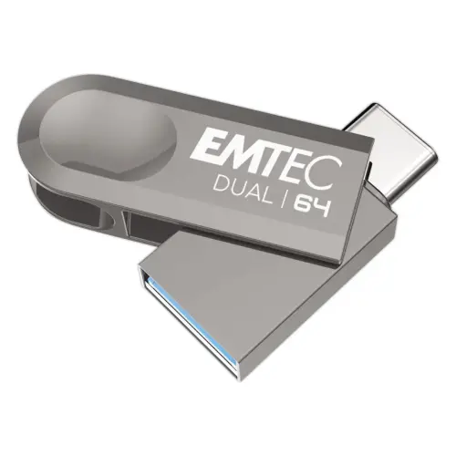 Clé USB double connectique 2.0 USB-A/USB-C 64Go photo du produit