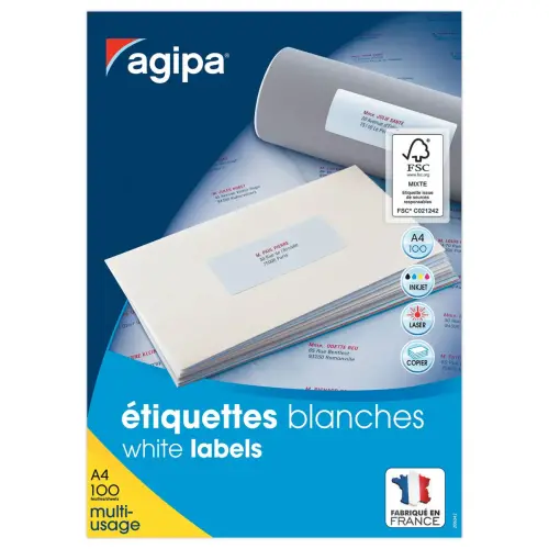 100 Planches d'étiquettes multiusages Avery 70 x31 mm soit 2700 étiq/boîte photo du produit