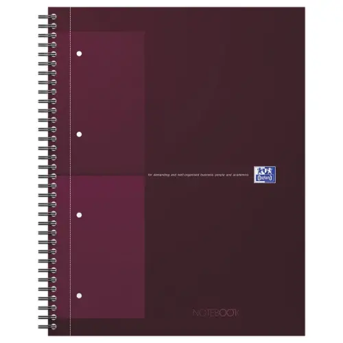 Cahier spirale Notebook A4+, 160p, 5x5, Oxford international Rouge photo du produit