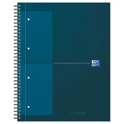 Cahier spirale Notebook A4+, 160p, 5x5, Pétrole - Oxford photo du produit