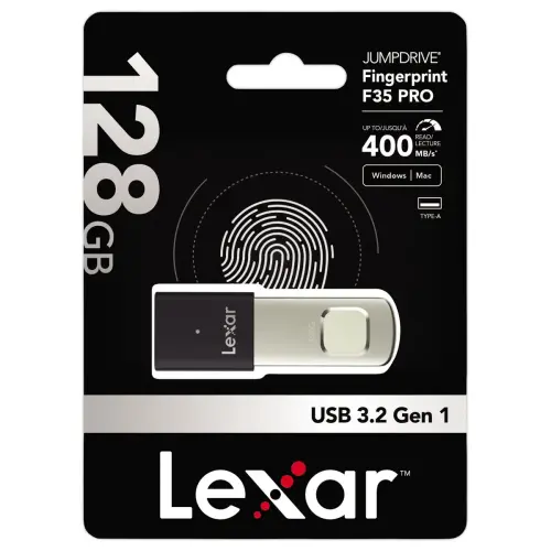 Cl&eacute; USB 3.2 F35 PRO Lexar s&eacute;curis&eacute;e 128Go photo du produit