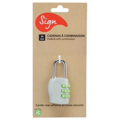 Cadenas à combinaison - Vert - Sign photo du produit