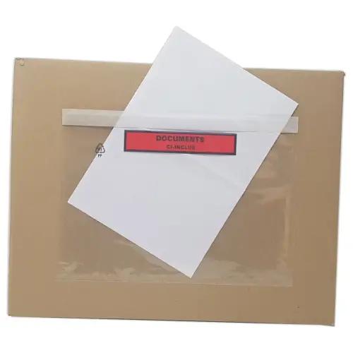 1000 Pochettes Documents ci-inclus poue A5 PP imprimé 228x165 mm photo du produit