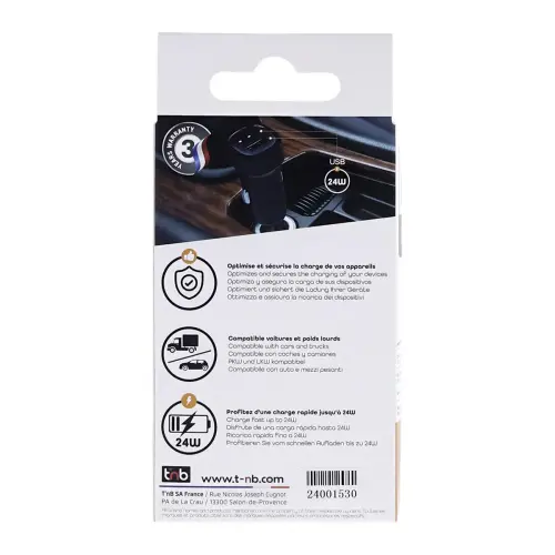 Chargeur allume-cigare 2 x USB-A photo du produit