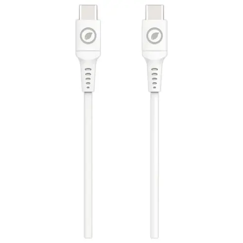 Câble de charge USB-C en plastique recyclé 1,2 m - Blanc photo du produit