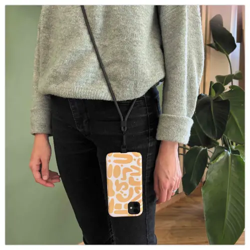 Cordon universel pour smartphone noir photo du produit