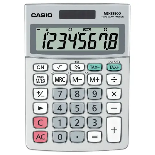 Calculatrice Casio MS-88ECO 8 chiffres photo du produit