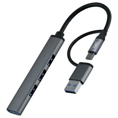 Hub USB-A et USB-C vers 4 ports USB-A – T’nB photo du produit