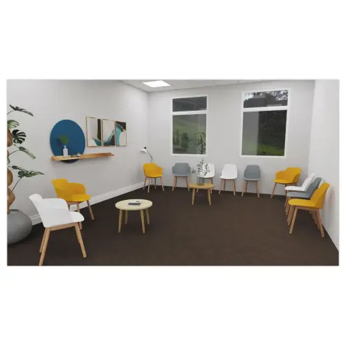 2 FAUTEUILS TULIPE JAUNE MONTÉS photo du produit