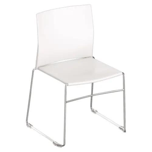 Chaise Point blanc chrome photo du produit