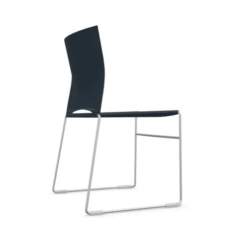 Chaise Point bleu fonce chrome photo du produit