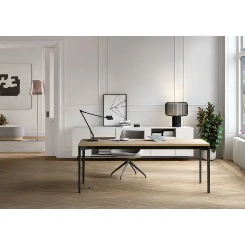 Bureau Bastia L 140 cheine veine / anthracite photo du produit