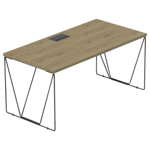 Bureau Beaunes L 160cm chene veine / noir photo du produit