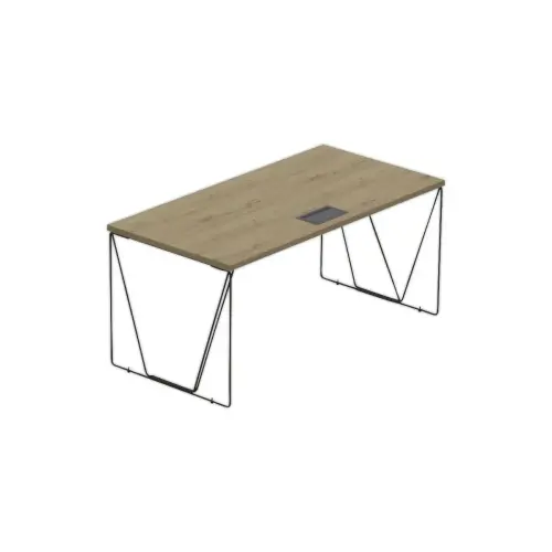 Bureau Beaunes L 160cm chene veine / noir photo du produit