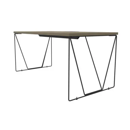Bureau Beaunes L 180cm chene veine /  noir photo du produit