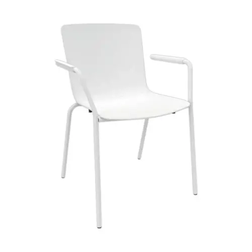 2 FAUTEUIL 4 PIEDS ACOT POLYPROPYLENE BLANC photo du produit