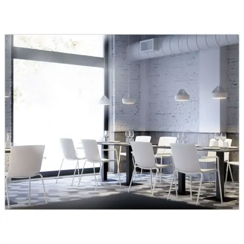 2 FAUTEUIL 4 PIEDS ACOT POLYPROPYLENE BLANC photo du produit