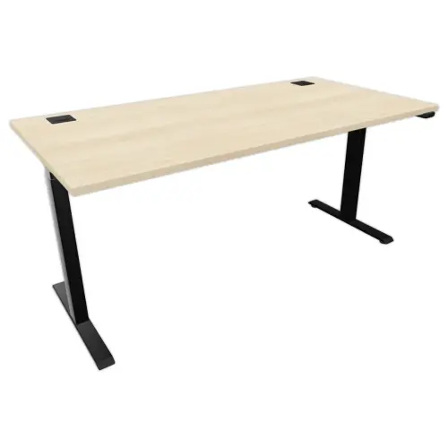 BUREAU ECO ELECTRIQUE ACACIA/NOIR MONTE 160 x 80 cm photo du produit