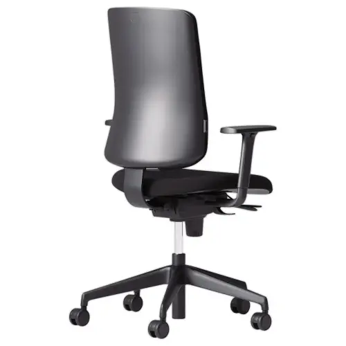 Si&egrave;ge de bureau synchrone ATILA tissu noir avec soutien lombaire mont&eacute; photo du produit