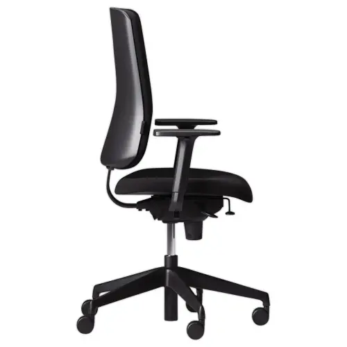Si&egrave;ge de bureau synchrone ATILA tissu noir avec soutien lombaire mont&eacute; photo du produit