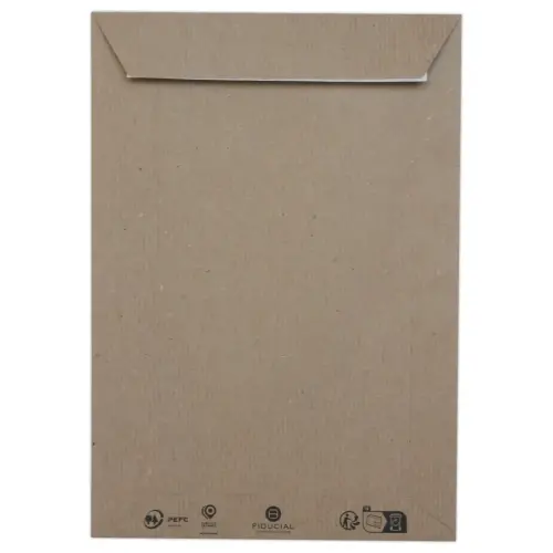 500 Pochettes kraft brun B5 176x250 mm 90gferm. siliconée photo du produit