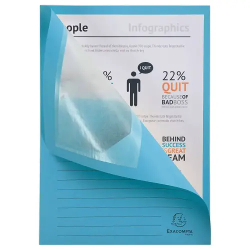 100 Pochettes coins A4 en papier 100% recycl&eacute; - Forever Exacompta photo du produit