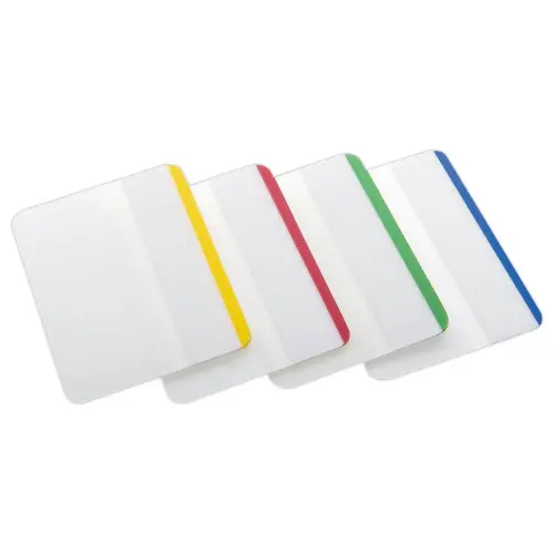 Marque-Pages Post-it® Rigides, GrandesDim, Rouge, Jaune, Bleu, Vert photo du produit