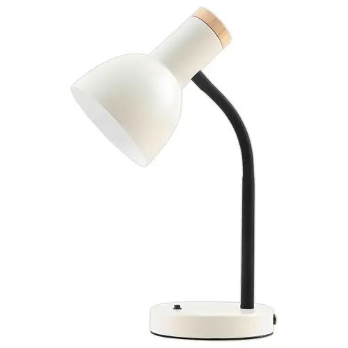 Lampe de bureau Andonios Bois/Blanc photo du produit