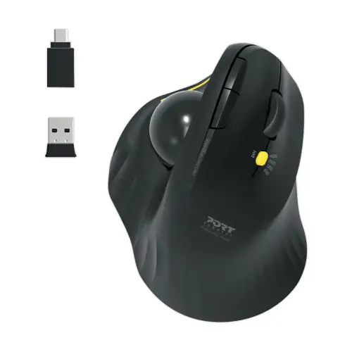 Souris sans fil Bluetooth rechargeableERGO Trackball - Noir photo du produit