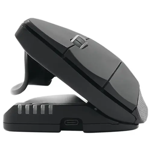 Souris Unimouse sans fil verticale gaucher - Noir photo du produit