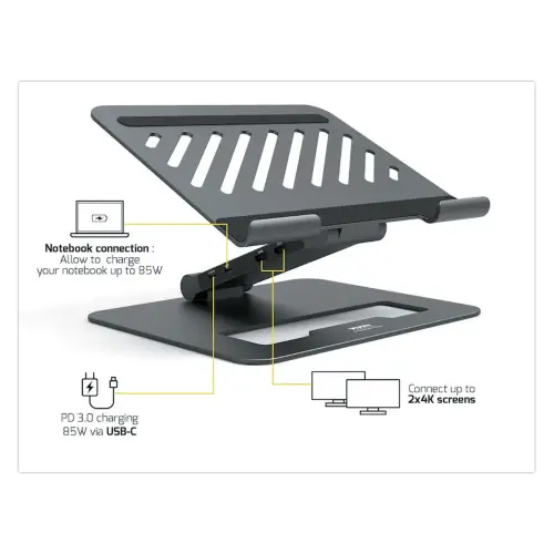 Support PC portable avec HUB photo du produit