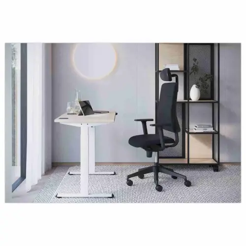 BUREAU ECO ELECTRIQUE ACACIA/BLANC MONTÉ 120X 60 CM photo du produit