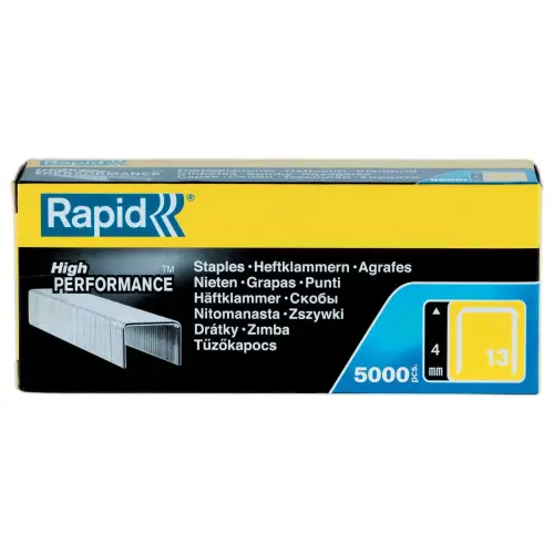 5000 Rapid Agrafes en fil fin n° 13/4, boîte de 5000 agrafes photo du produit