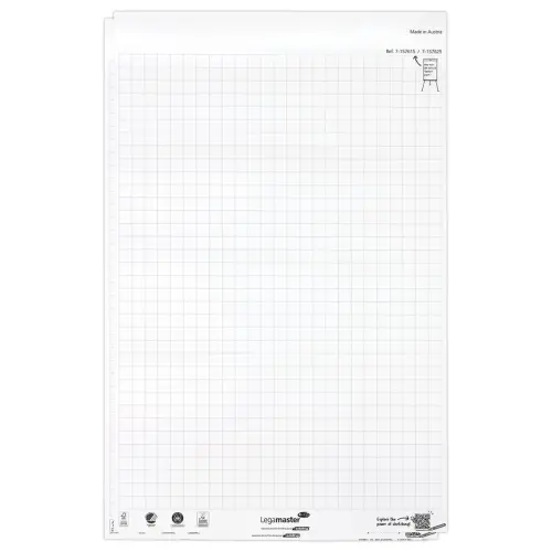 2 Blocs de papier pour chevalet - 2 x 50 feuilles quadrillées - LEGAMASTER photo du produit