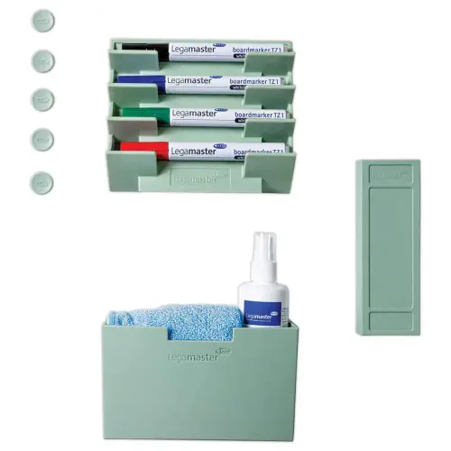 Porte-marqueurs magn&eacute;tique vert pour tableau blanc - Legamaster photo du produit