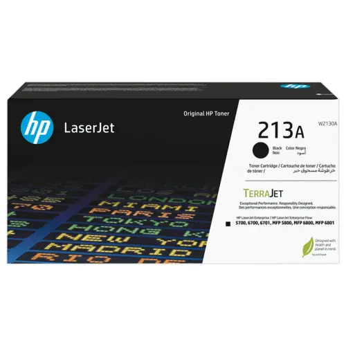 Cartouche de toner HP 213A noir LaserJet authentique (W2130A) photo du produit