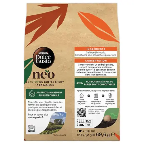 12 Dosettes de café Lungo NEO par Dolce gusto photo du produit
