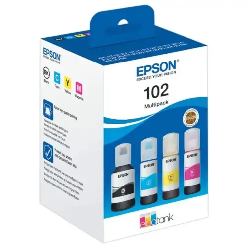 Pack de cartouches jet d'encre 102 - Noir / Cyan / Magenta / Jaune - Epson photo du produit