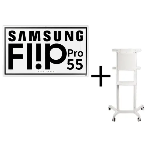 Ecran Flip 55" Samsung + support &agrave; roulettes Neomounts photo du produit