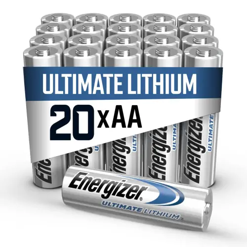 Energizer Ultimate Lithium – Confezione Da 5 Pile AA L91, Durata Fino A 20 Anni