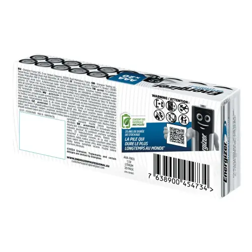 20 Piles lithium Energizer Ultimate L92 (AAA) photo du produit