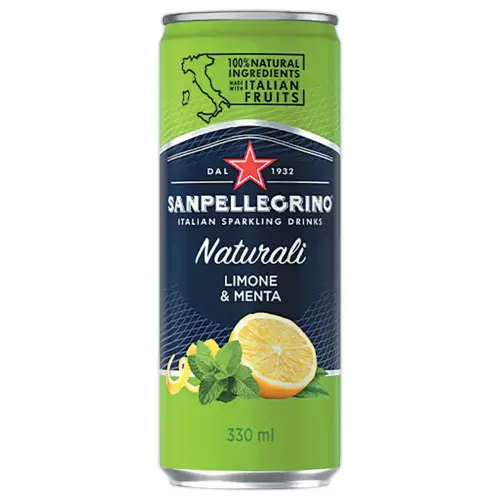 6 Canette 33 cl San Pellegrino Limone e Menta photo du produit
